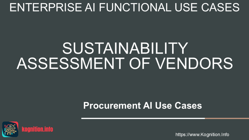 Sustainability Assessment of Vendors