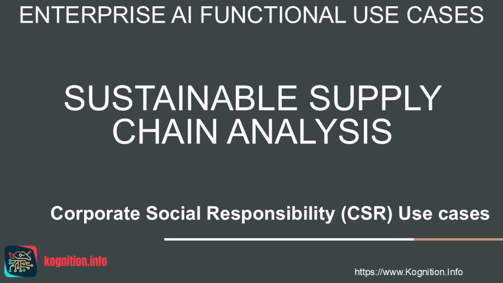 Sustainable Supply Chain Analysis