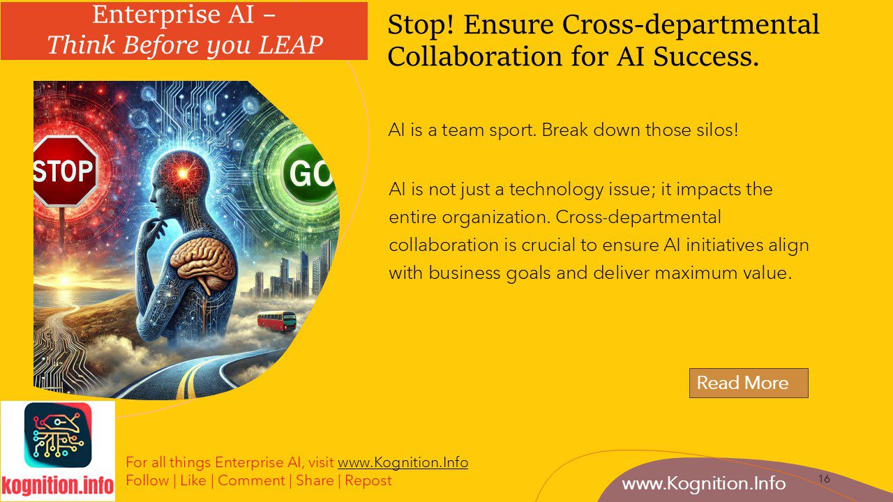 Stop! Ensure Cross-departmental Collaboration for AI Success.