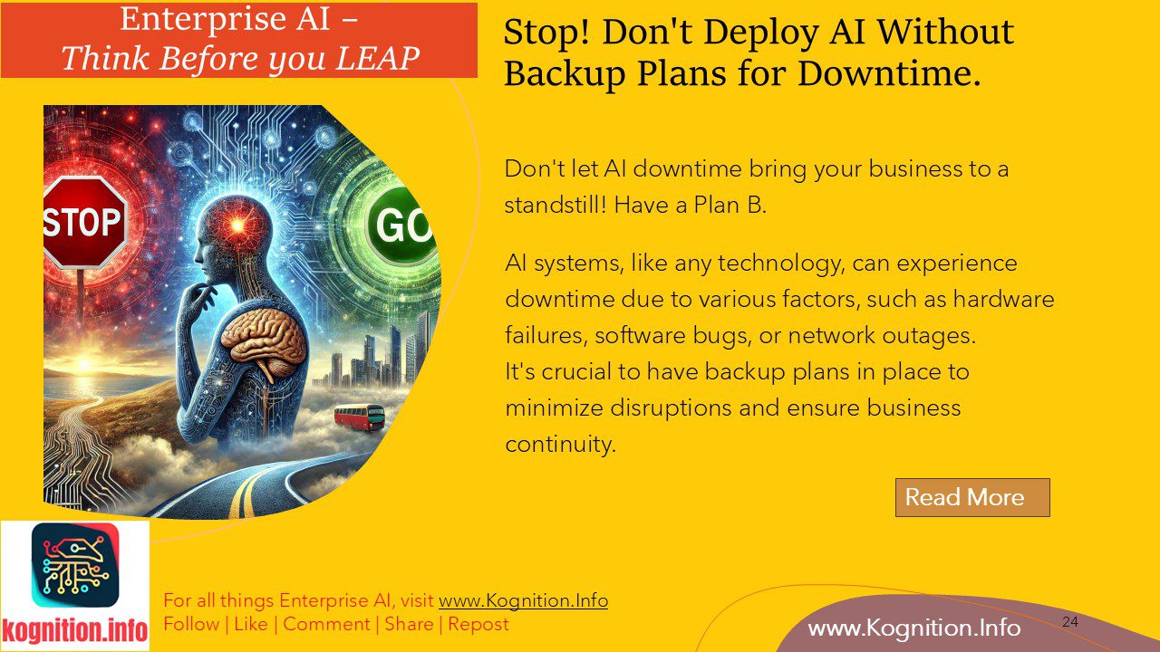 Stop! Don't Deploy AI Without Backup Plans for Downtime.