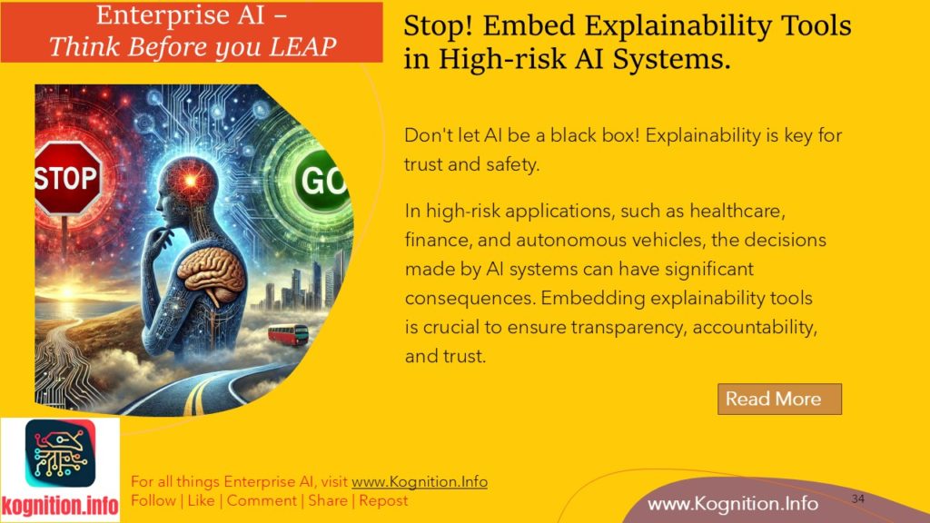 Stop! Embed Explainability Tools in High-risk AI Systems.