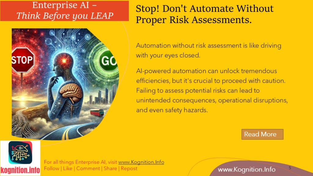 Stop! Don't Automate Without Proper Risk Assessments.