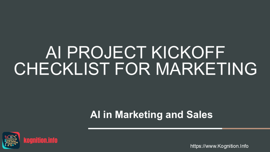 AI Project Kickoff Checklist for Marketing
