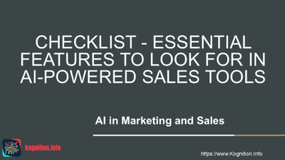 Checklist - Essential Features to Look for in AI-Powered Sales Tools