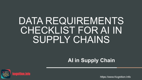 Data Requirements Checklist for AI in Supply Chains
