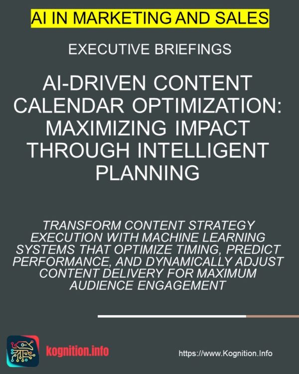AI-Driven Content Calendar Optimization