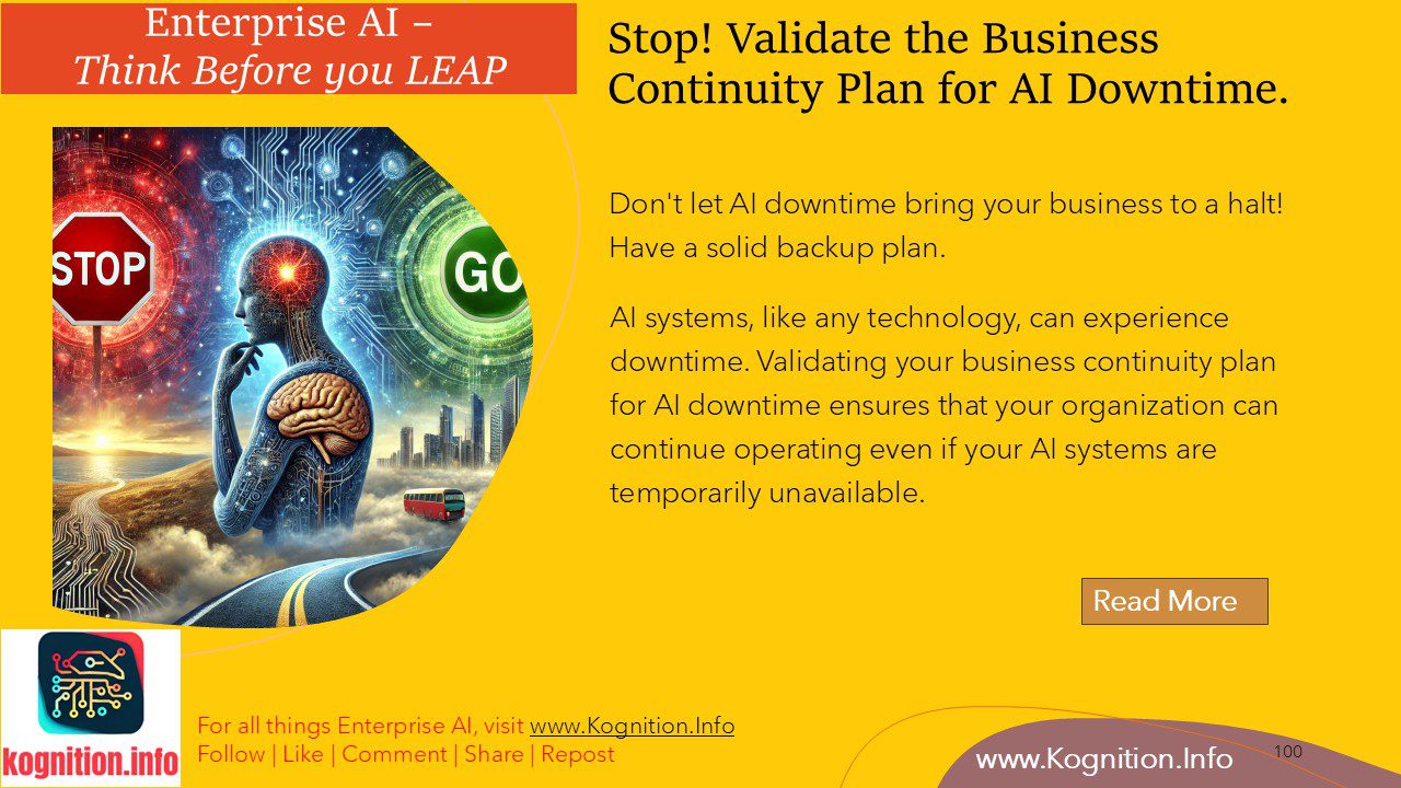 Stop! Validate the Business Continuity Plan for AI Downtime.