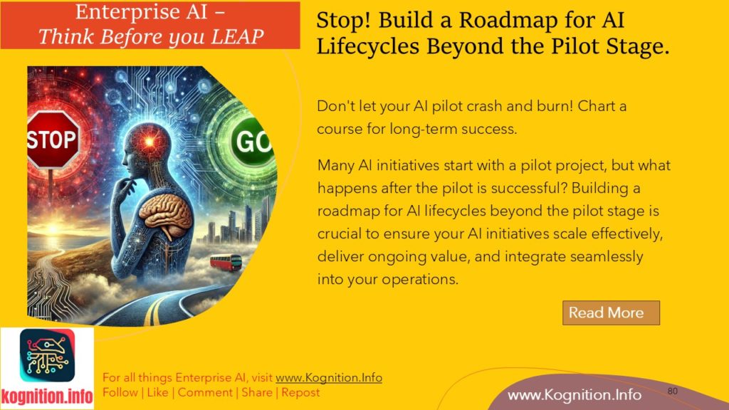Stop! Build a Roadmap for AI Lifecycles Beyond the Pilot Stage.