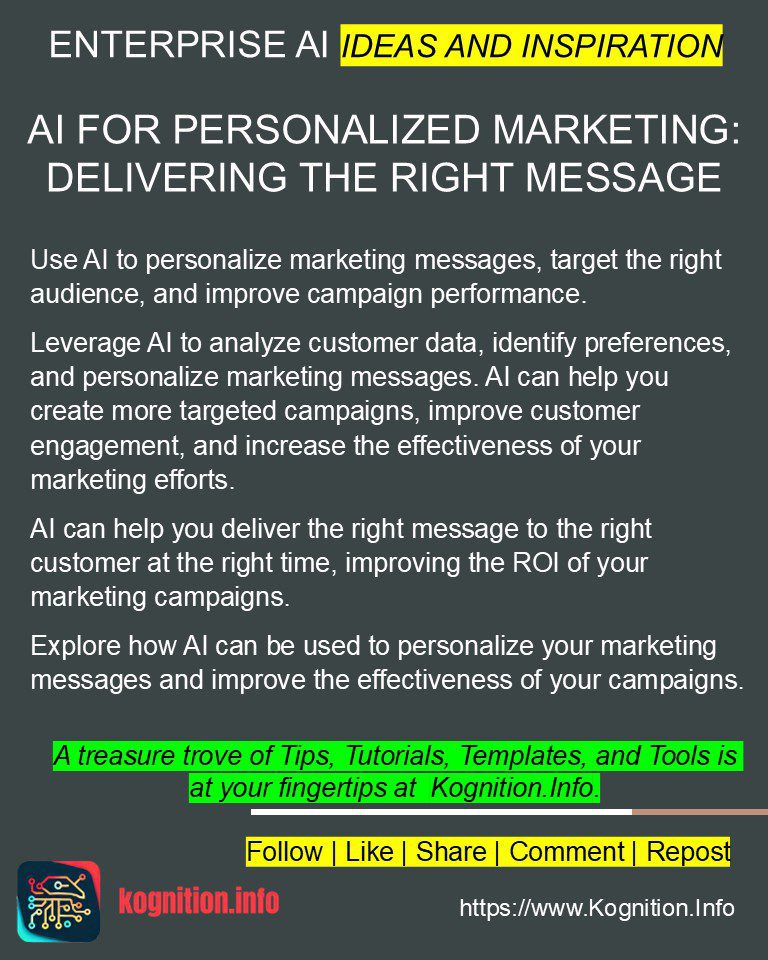 AI for Personalized Marketing: Delivering the Right Message