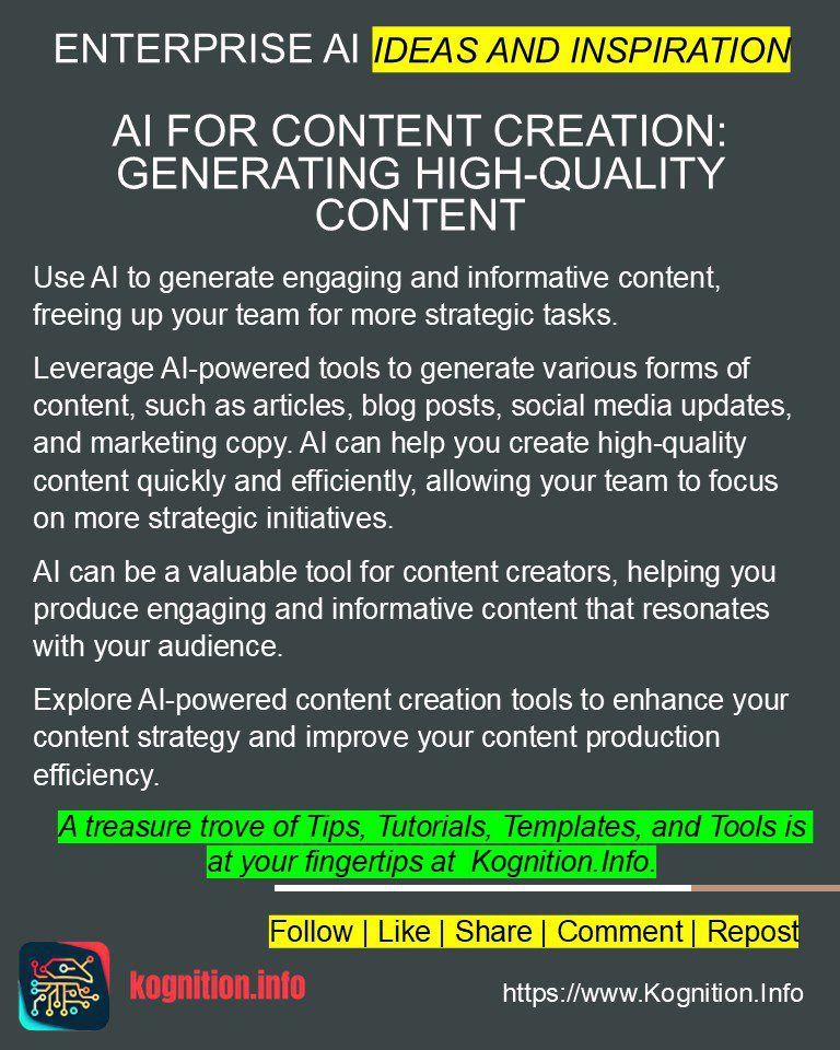 AI for Content Creation: Generating High-Quality Content