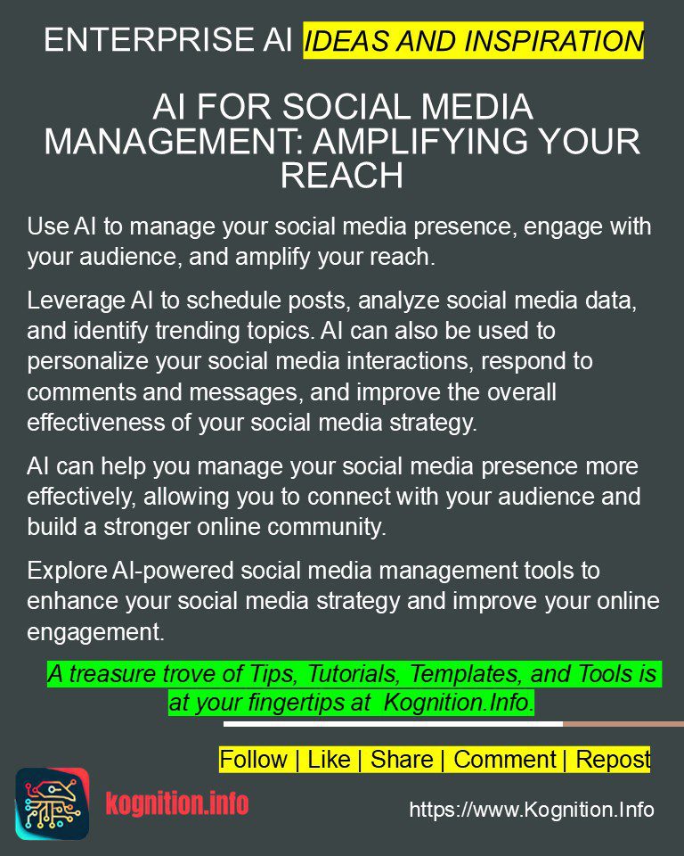 AI for Social Media Management: Amplifying Your Reach