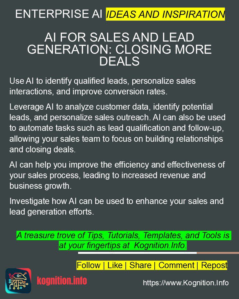 AI for Sales and Lead Generation: Closing More Deals