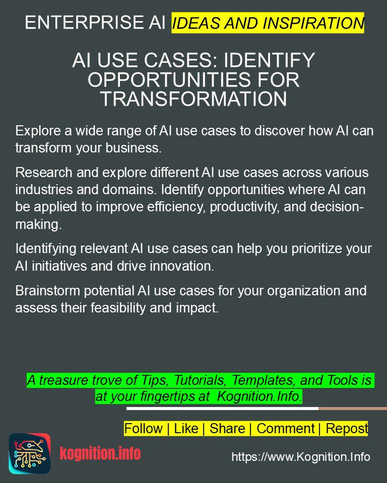 AI Use Cases: Identify Opportunities for Transformation