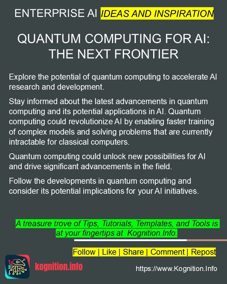 Quantum Computing for AI: The Next Frontier