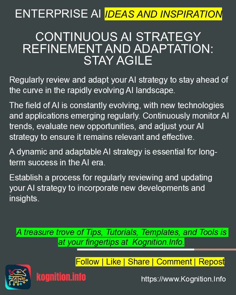 Continuous AI Strategy Refinement and Adaptation: Stay Agile