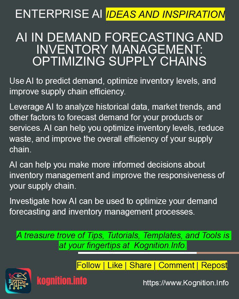 AI in Demand Forecasting and Inventory Management: Optimizing Supply Chains