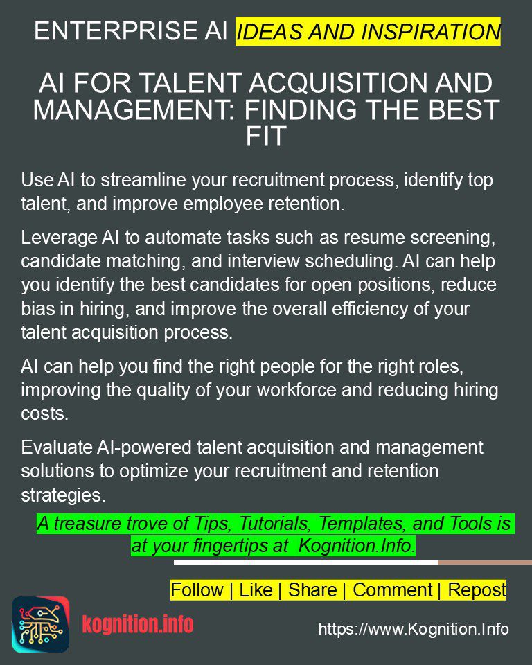 AI for Talent Acquisition and Management: Finding the Best Fit