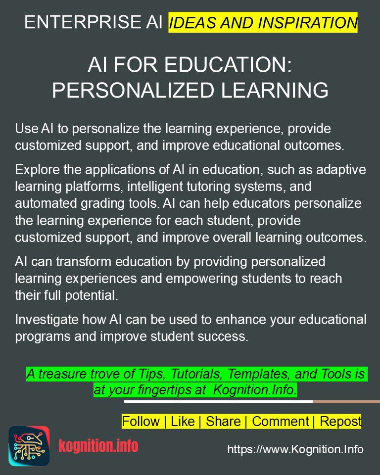 AI for Education: Personalized Learning