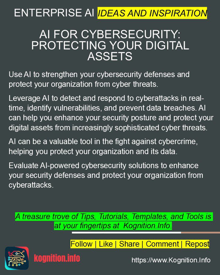 AI for Cybersecurity: Protecting Your Digital Assets