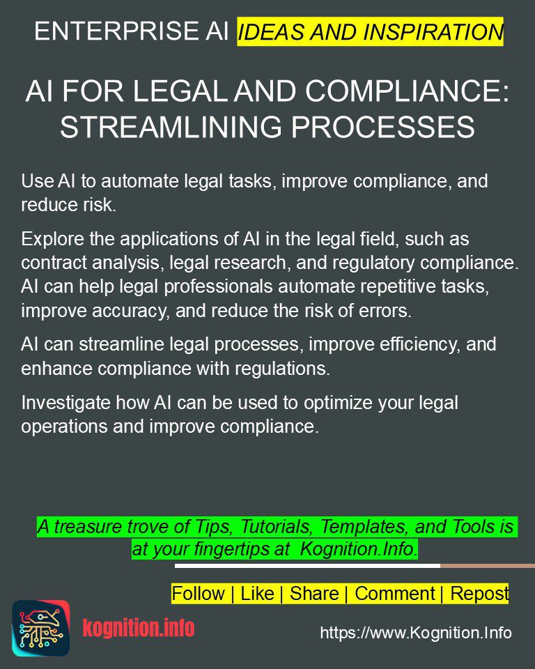 AI for Legal and Compliance: Streamlining Processes