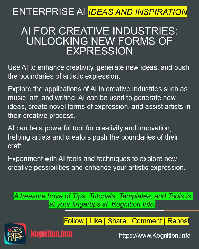 AI for Creative Industries: Unlocking New Forms of Expression