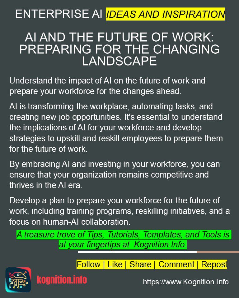 AI and the Future of Work: Preparing for the Changing Landscape