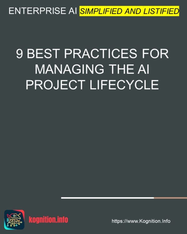 9 Best Practices for Managing the AI Project Lifecycle